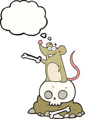 thought bubble cartoon graveyard rat