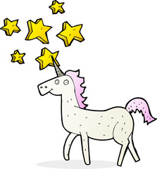 cartoon magical unicorn