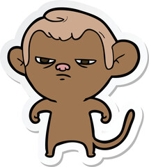sticker of a cartoon monkey