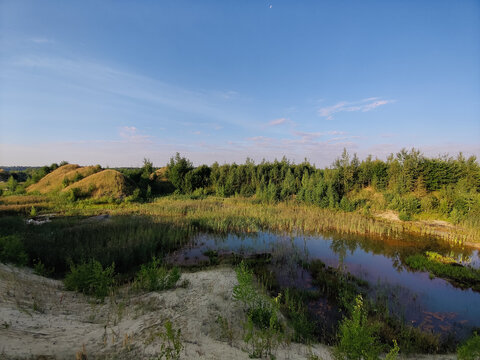 morning over the sand quarry
