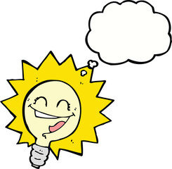 Light Bulb with Thought Bubble