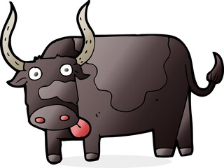 cartoon bull