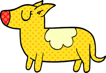 cartoon doodle standing dog