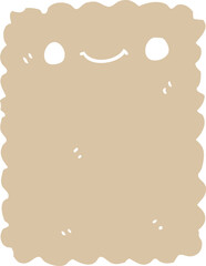 flat color style cartoon biscuit