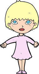 cartoon woman in dress