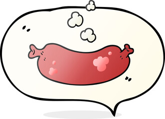 speech bubble cartoon hot sausage