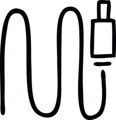 line drawing cartoon audio plug