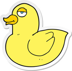 sticker of a cartoon duck
