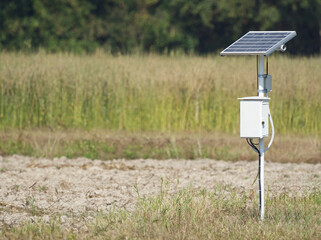 Solar cell panel and control box in farm