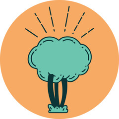 icon of tattoo style tree