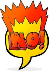 speech bubble cartoon NO! shout