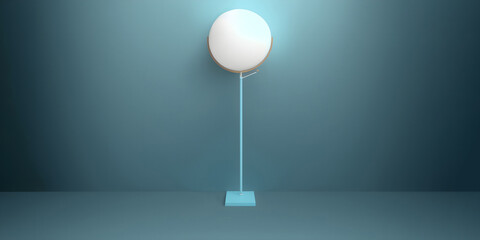 Fototapeta na wymiar 3d render of a bulb on a wall. generative ai