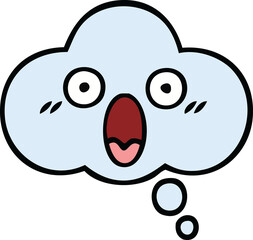 cute cartoon thought bubble