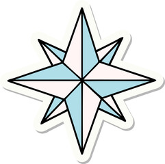 tattoo style sticker of a star