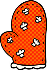 cartoon doodle oven glove