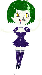 cartoon happy vampire girl