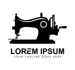 Sewing Machine Logo vector Icon