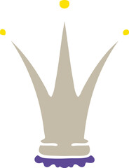 quirky hand drawn cartoon gold crown