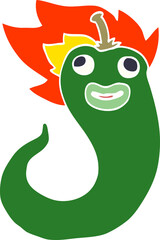 cartoon doodle hot chilly