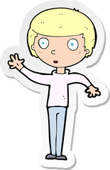 sticker of a cartoon doodle