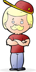 cartoon manly man