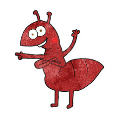 textured cartoon ant