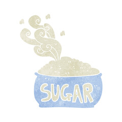 retro cartoon sugar bowl