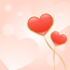 Valentine background with hearts design