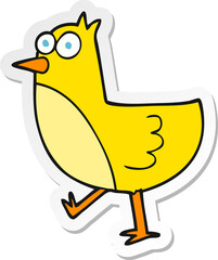 sticker of a cartoon bird