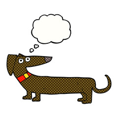 thought bubble cartoon sausage dog