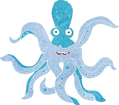 cartoon giant octopus