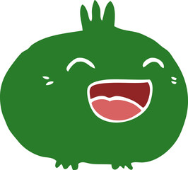 cartoon doodle happy root vegetable