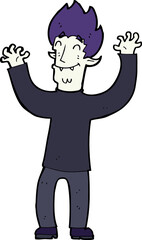 cartoon happy vampire man