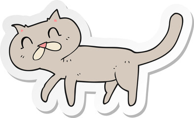 sticker of a cartoon cat