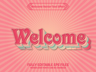 Welcome 3d Vector Text Effect Style 