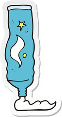 sticker of a cartoon toothpaste tube