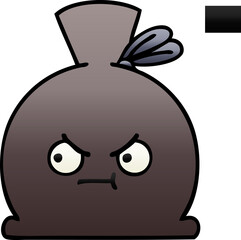 gradient shaded cartoon sack