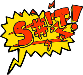 speech bubble cartoon swearword