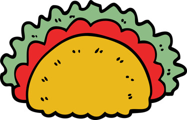 cartoon doodle taco
