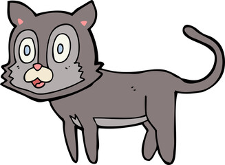 happy cartoon cat