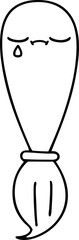 line drawing cartoon paint brush