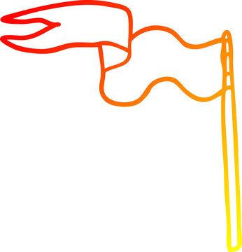 recommend clip art: warm gradient line drawing cartoon flag
