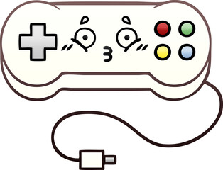 gradient shaded cartoon game controller