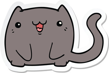 sticker of a cartoon cat