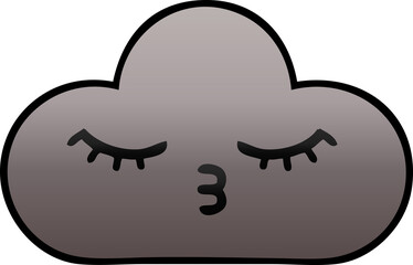 gradient shaded cartoon storm cloud