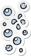 retro distressed sticker of a cartoon bubbles
