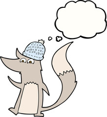 thought bubble cartoon little wolf
