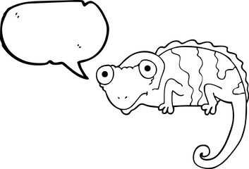 speech bubble cartoon chameleon