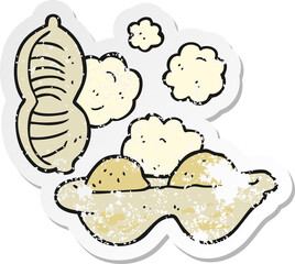 retro distressed sticker of a cartoon peanuts