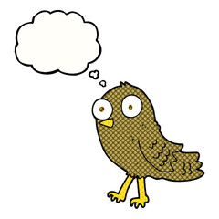 thought bubble cartoon bird